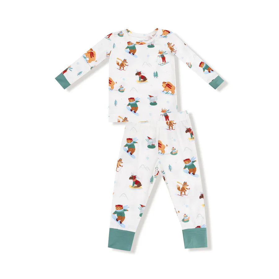 Angel Dear Baby Winter Animal Sports - Long Sleeve Loungewear Set