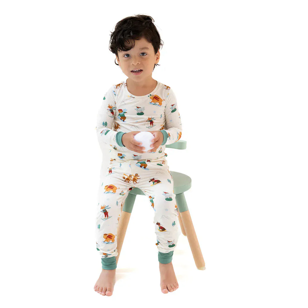 Angel Dear Baby Winter Animal Sports - Long Sleeve Loungewear Set