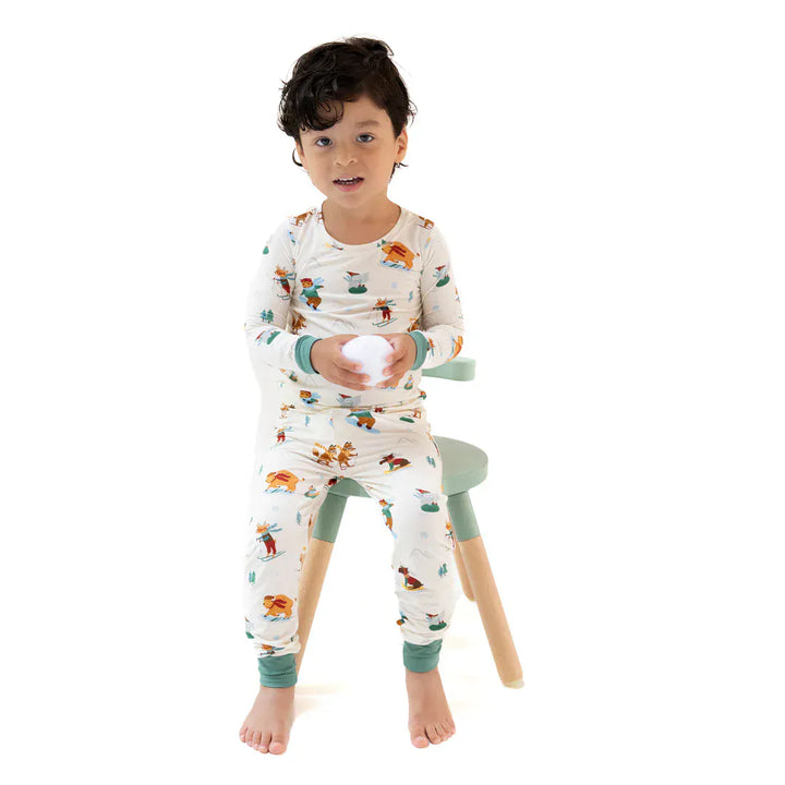 Angel Dear Baby Winter Animal Sports - Long Sleeve Loungewear Set