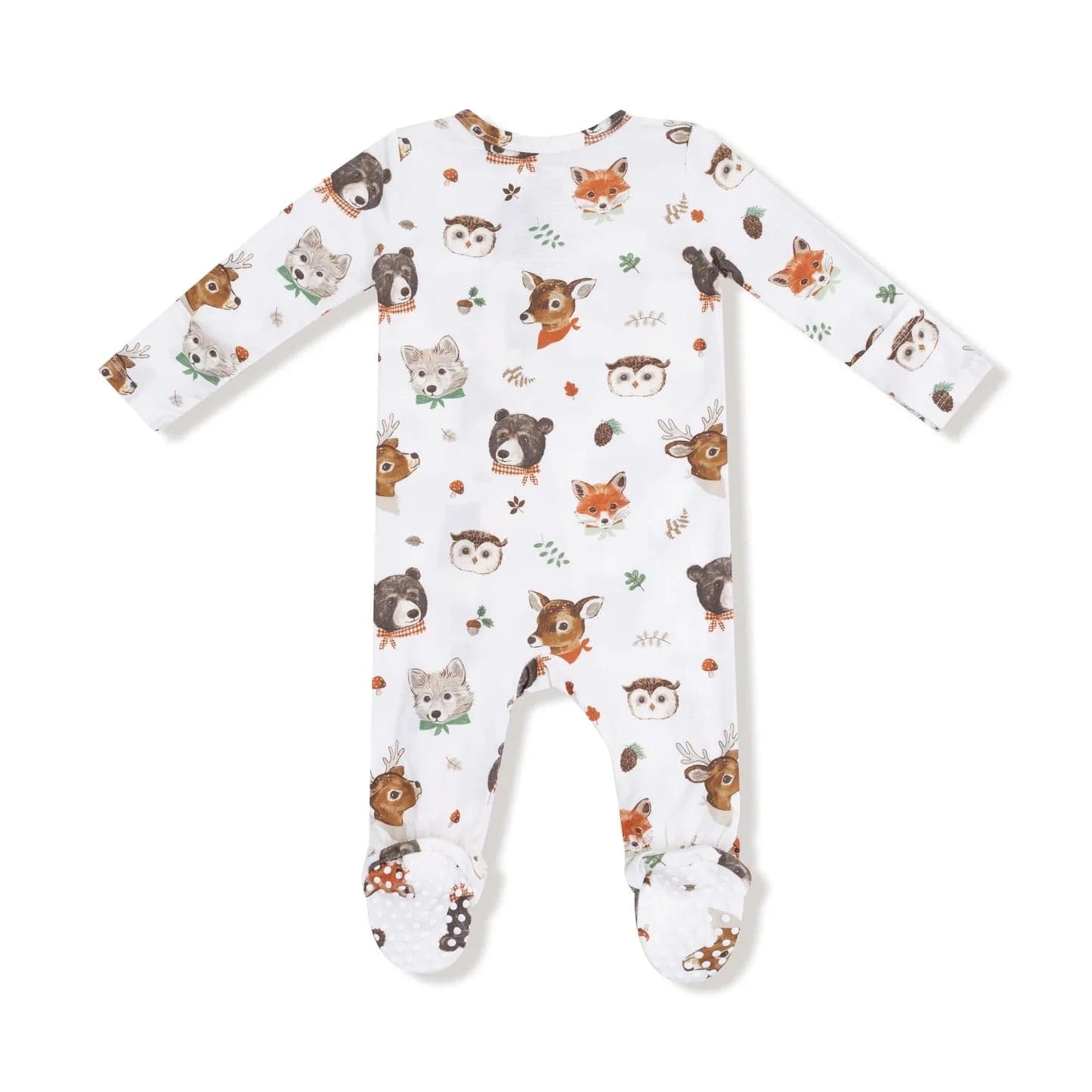 Angel Dear Baby Woodland Animal Faces - 2 Way Zipper Footie