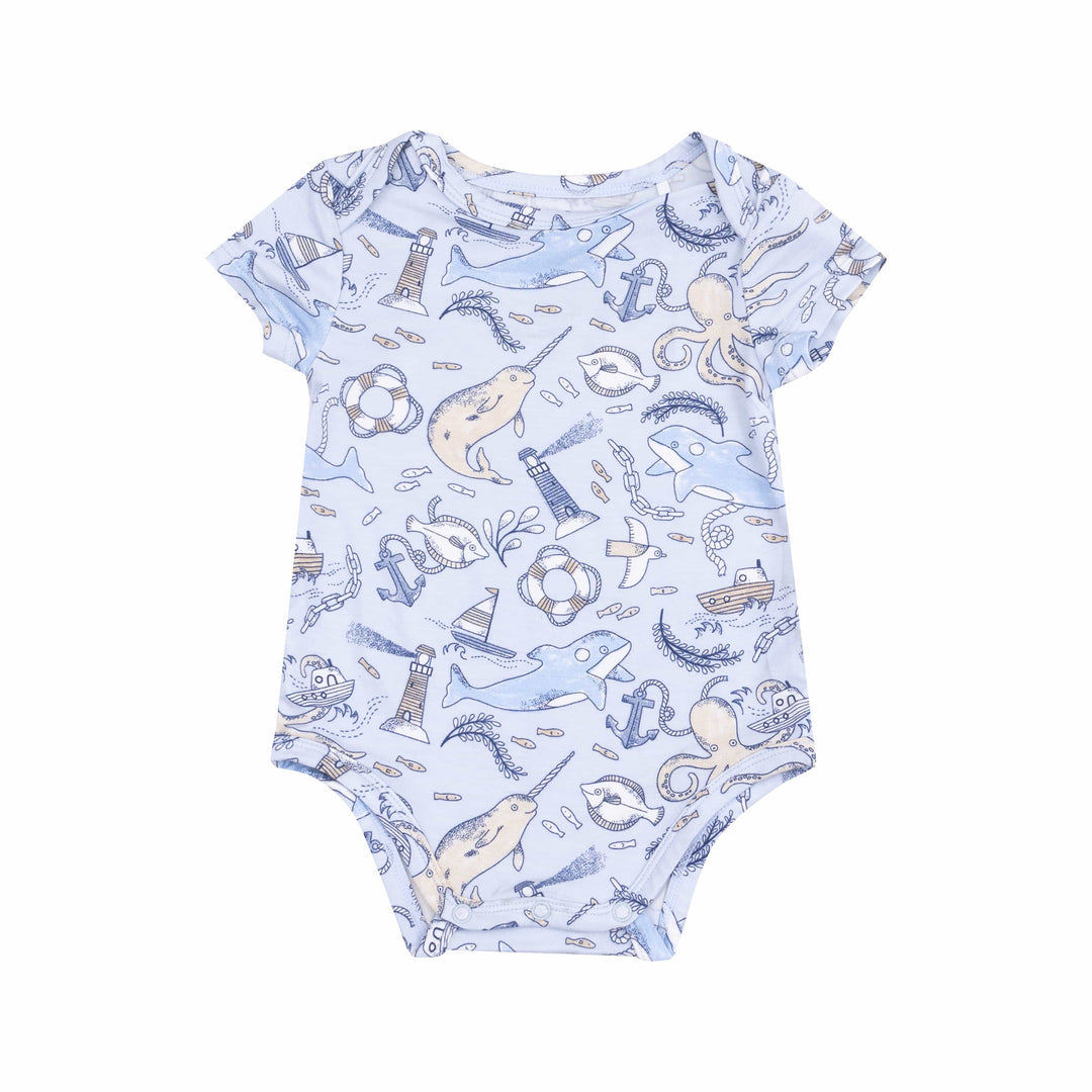 Angel Dear Bodysuit Nautical Notebook S/S Bodysuit