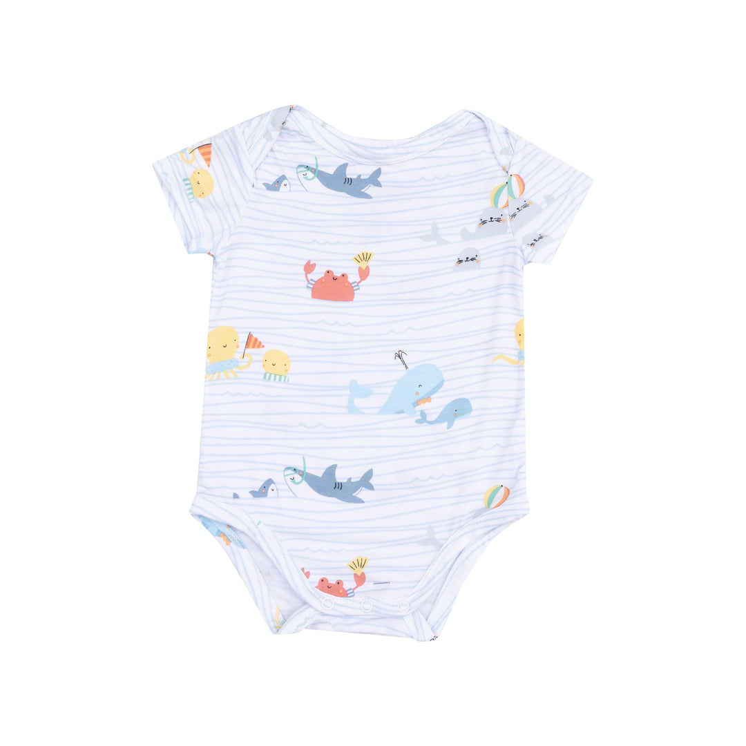 Angel Dear Bodysuit Sea Stripes S/S Bodysuit