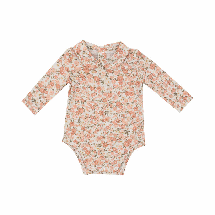 Angel Dear Bodysuit Sweet Rose Calico - Peter Pan Collar Bodysuit