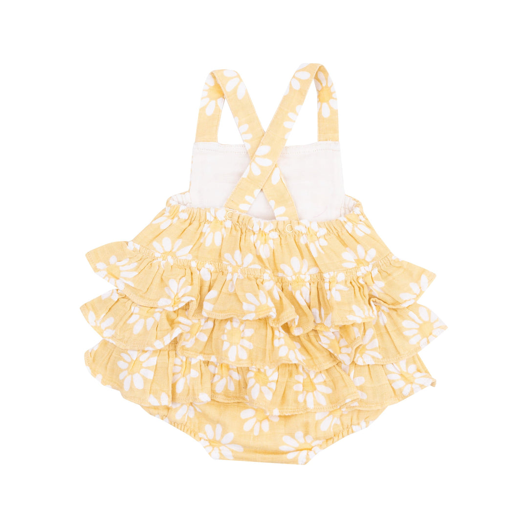 Angel Dear Bodysuit Yellow Mod Daisy Ruffle Sunsuit