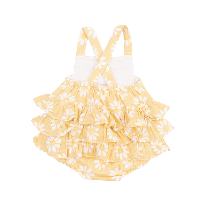 Angel Dear Bodysuit Yellow Mod Daisy Ruffle Sunsuit