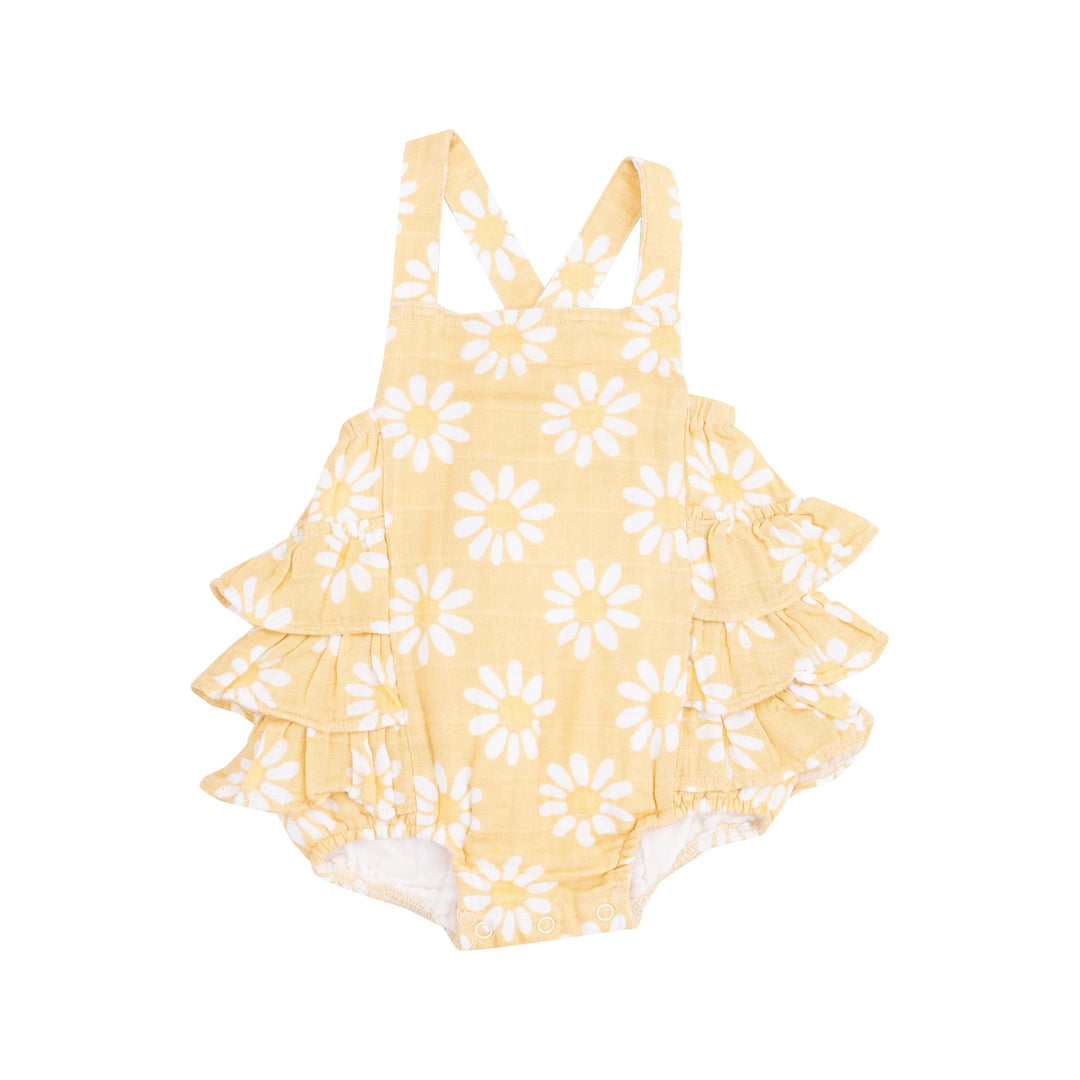 Angel Dear Bodysuit Yellow Mod Daisy Ruffle Sunsuit