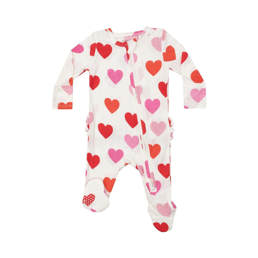 Angel Dear Footie Big Hearts 2 Way Zipper Footie