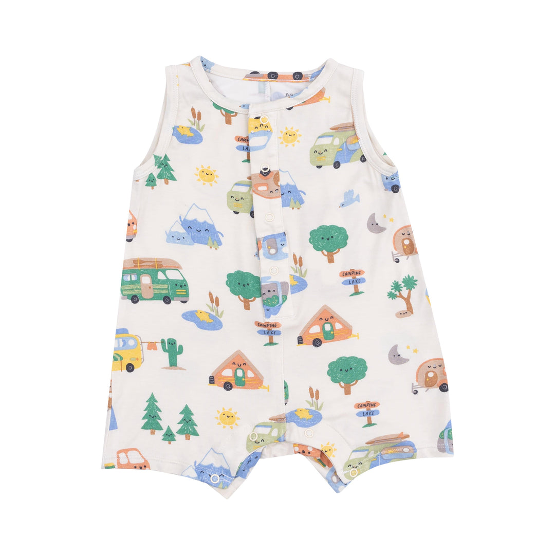 Angel Dear Jumpsuits & Rompers Friendly Campers Sleeveless Shortie Romper