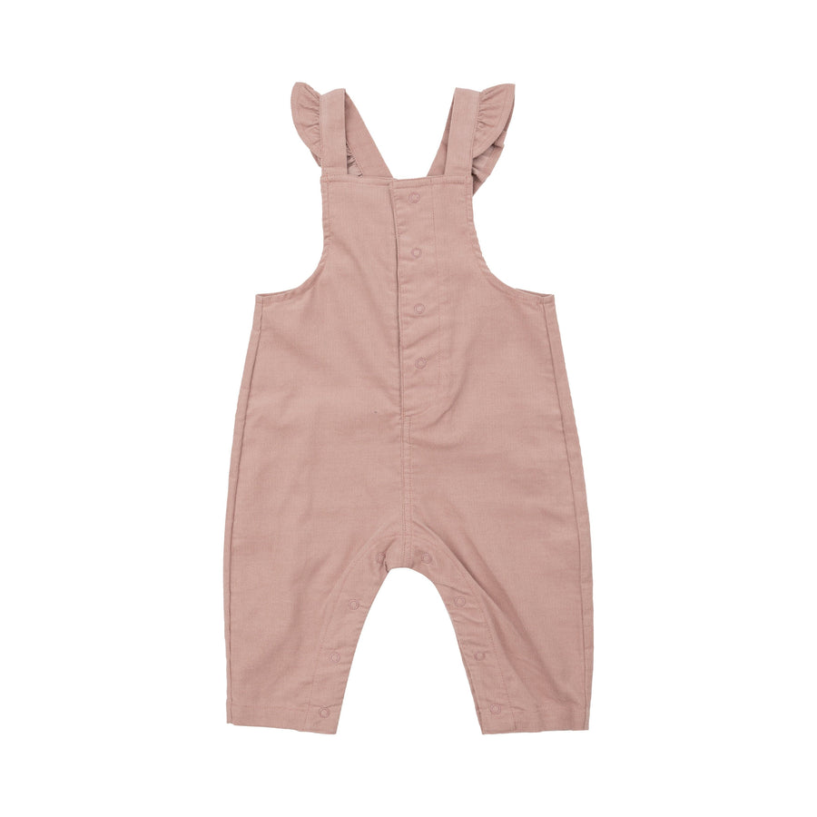 Angel Dear Overall Cord Misty Rose - Front Pocket Ruffle Overall