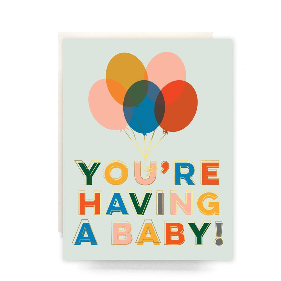 Antiquaria Card Balloons Baby Card