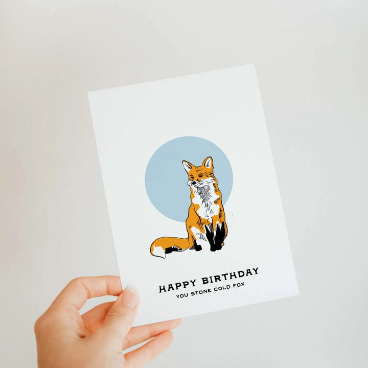 Antiquaria Card Fox Birthday Greeting Card