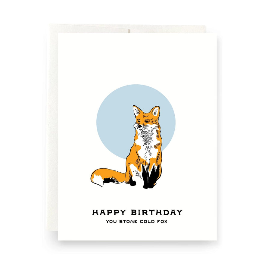 Antiquaria Card Fox Birthday Greeting Card