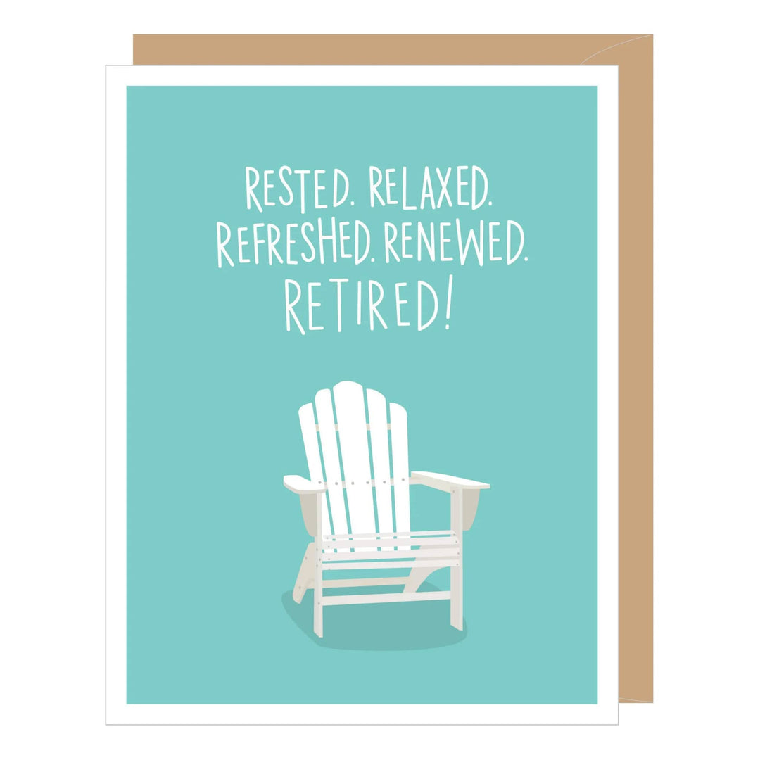 Apartment 2 Cards Card Adirondack Chair Retirement Congratulations Card