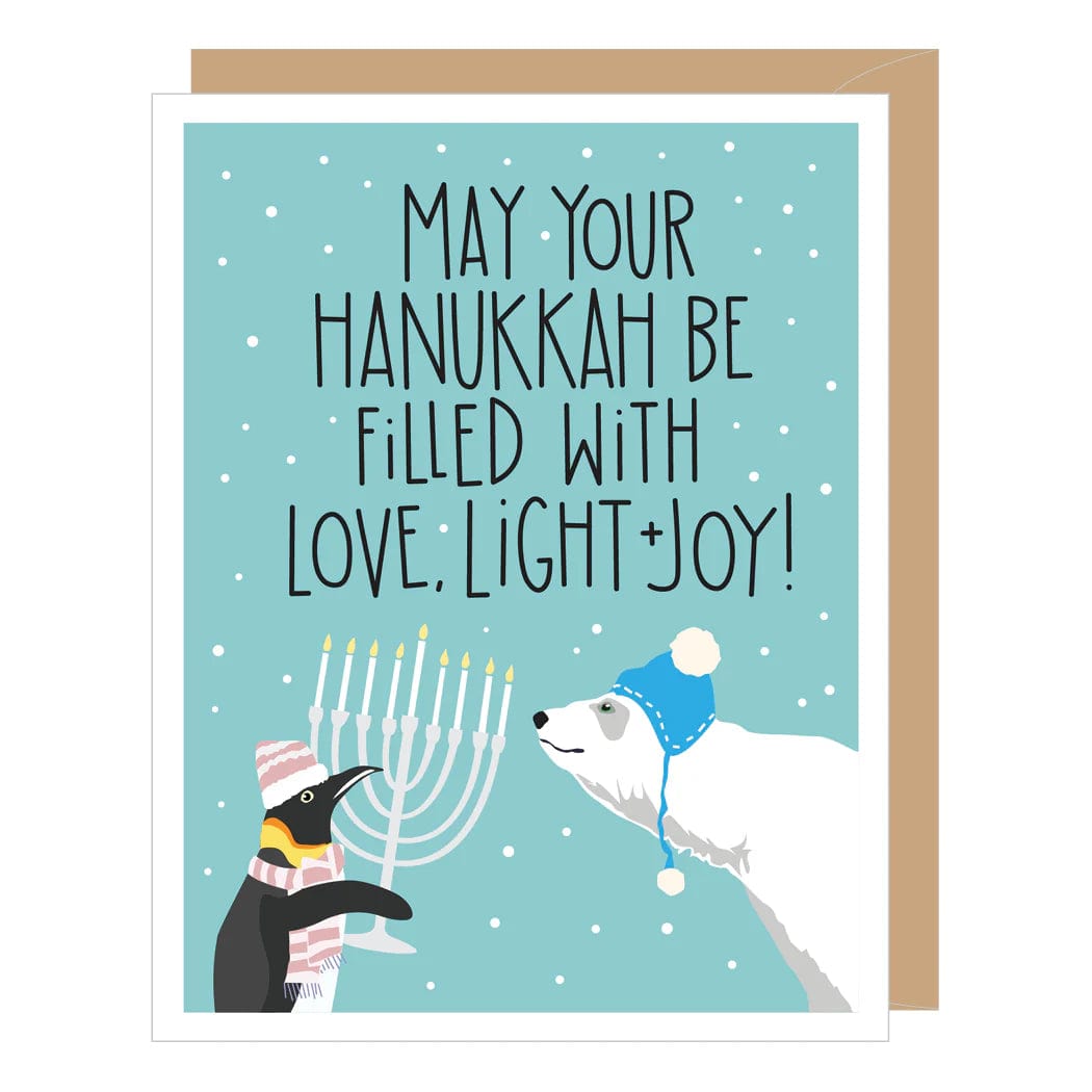 Apartment 2 Cards Card Penguin & Polar Bear Hanukkah Card