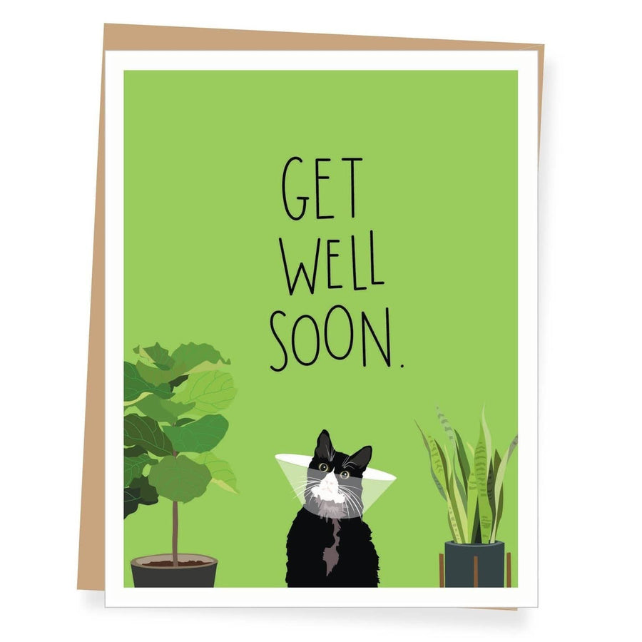 Apartment 2 Cards Card Recuperating Black Cat Get Well Card