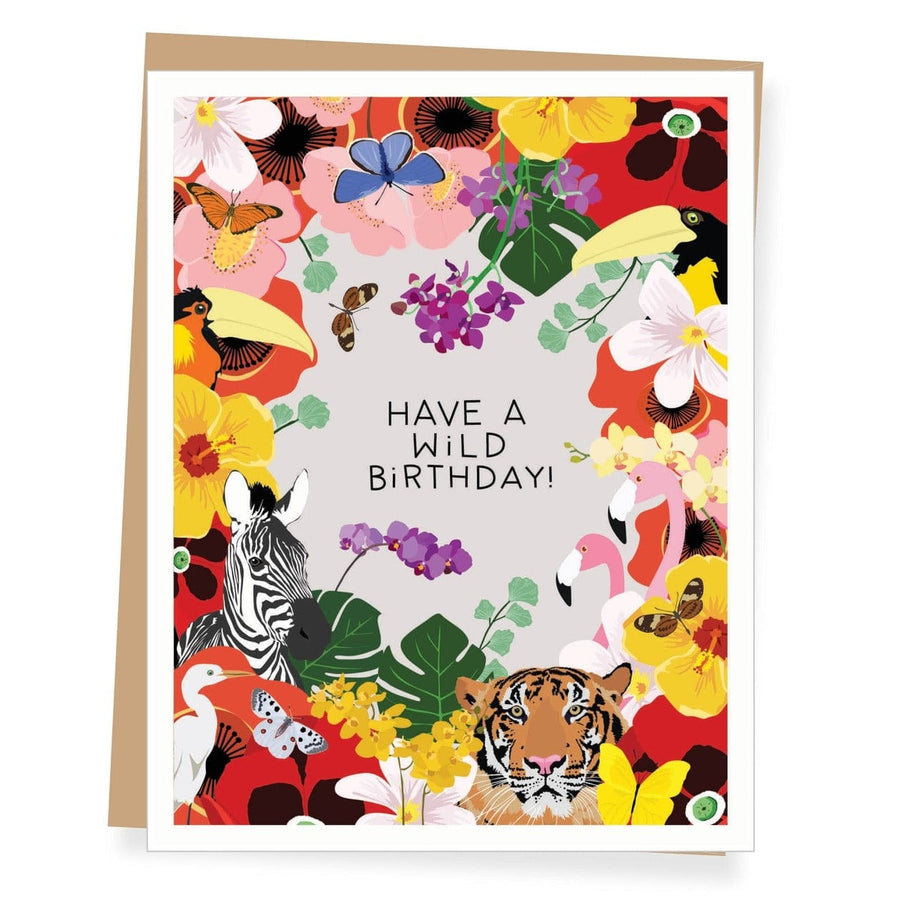 Apartment 2 Cards Card Wild Birthday Jungle Floral Card