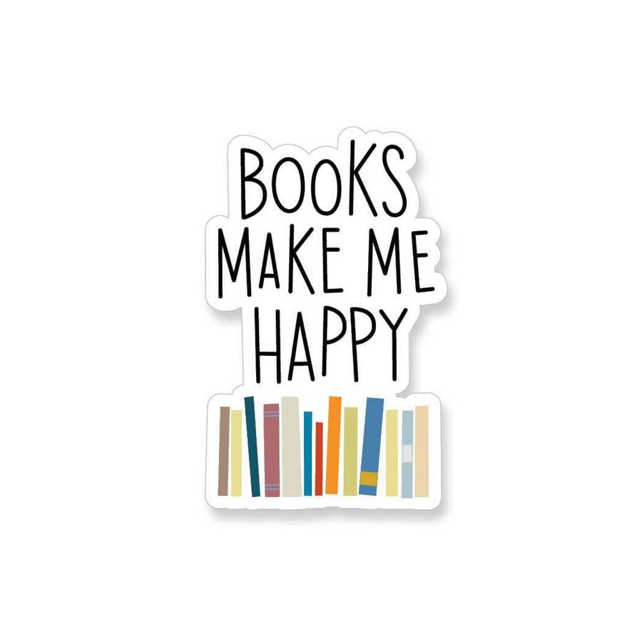 Apartment 2 Cards Cards Books Make Me Happy Vinyl Sticker