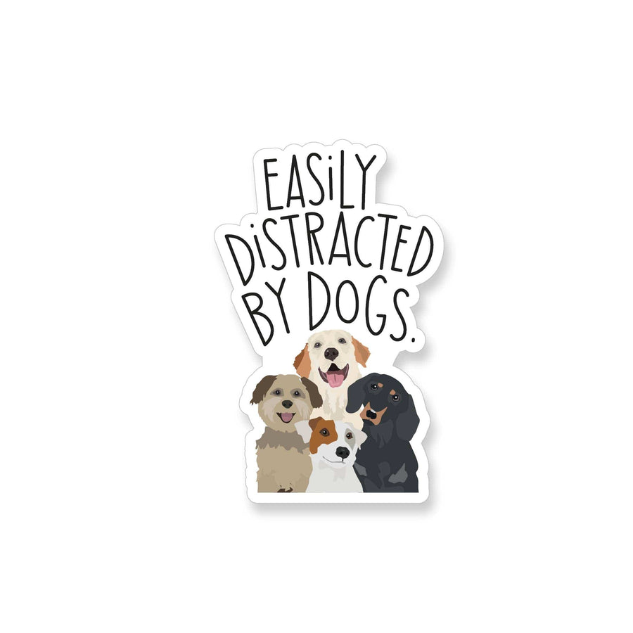 Apartment 2 Cards Cards Distracted by Dogs Vinyl Sticker