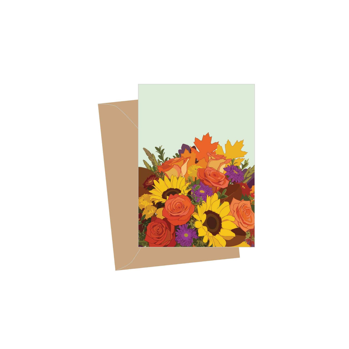 Apartment 2 Cards Cards Fall Floral Blank Folded Enclosure Card