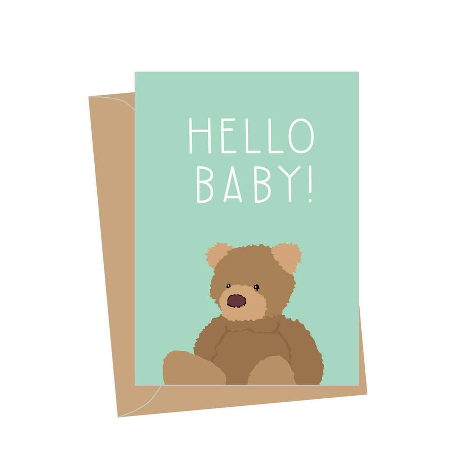 Apartment 2 Cards Cards Mini New Baby Teddy Bear, Folded Enclosure Cards