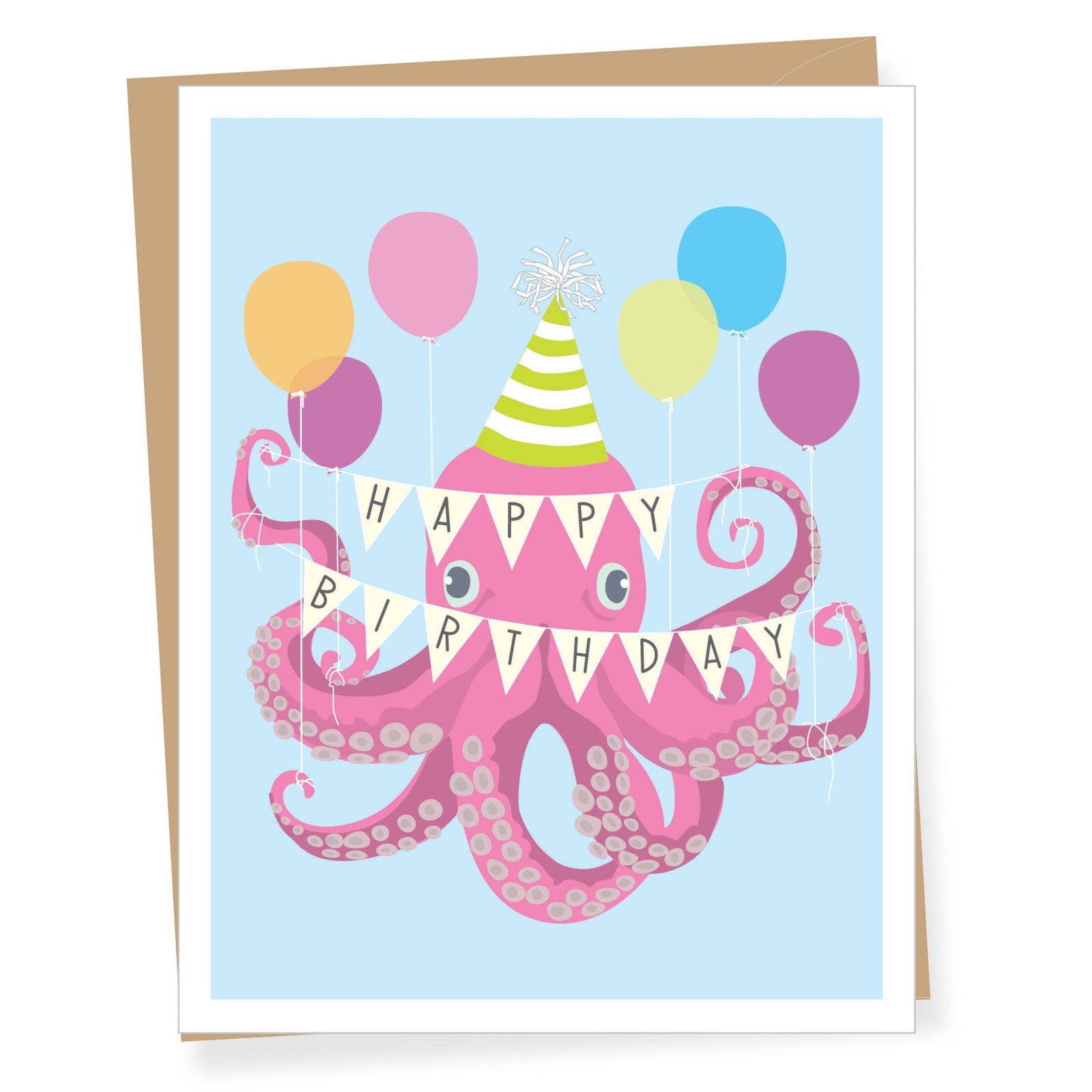 Apartment 2 Cards Cards Party Octopus Birthday Greeting Card