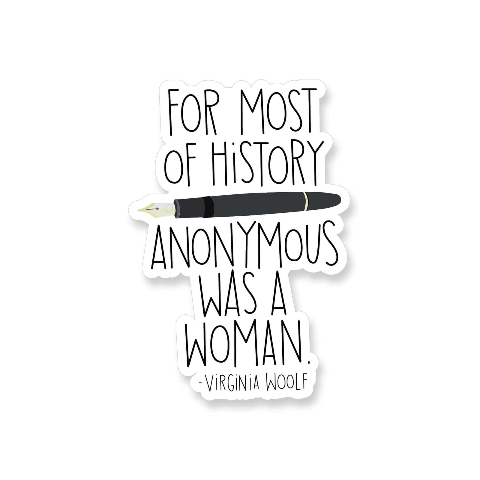 Apartment 2 Cards Cards Virginia Woolf Anonymous Woman Quote Vinyl Sticker