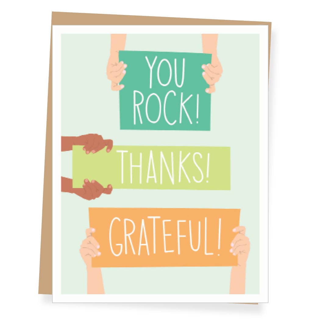 Apartment 2 Cards Cards You Rock+Thanks+Grateful, Thank You Card
