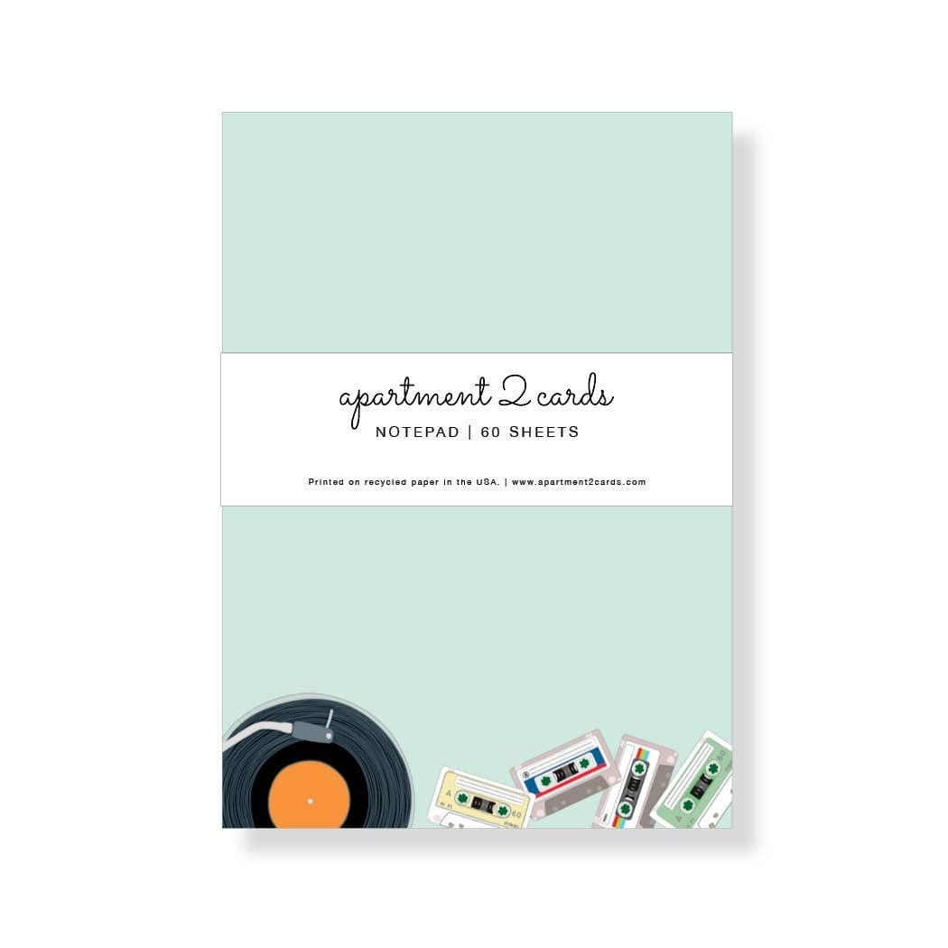 Apartment 2 Cards Notepads Retro Vinyl Notepad