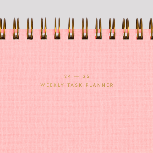 Appointed Calendars, Organizers & Planners 24-25 Weekly Task Planner - Blossom Pink