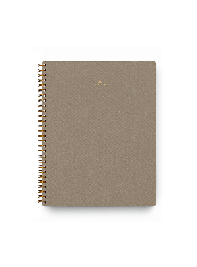 Appointed paper Limited Edition Notebook in Taupe - Lined | Appointed