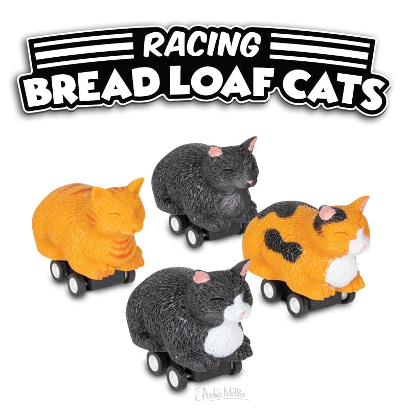Archie McPhee Gifts Racing Bread Loaf Cats