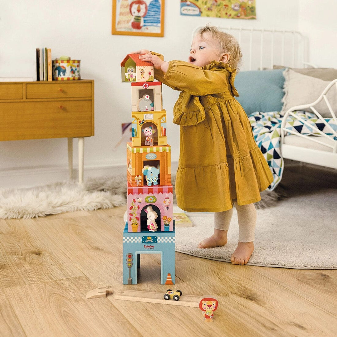 Bababoo and friends Game Tower House Stacking Game