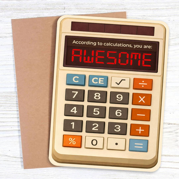 Bad Betty Greeting Co. Cards According to Calculations, You Are Awesome - Funny Greeting