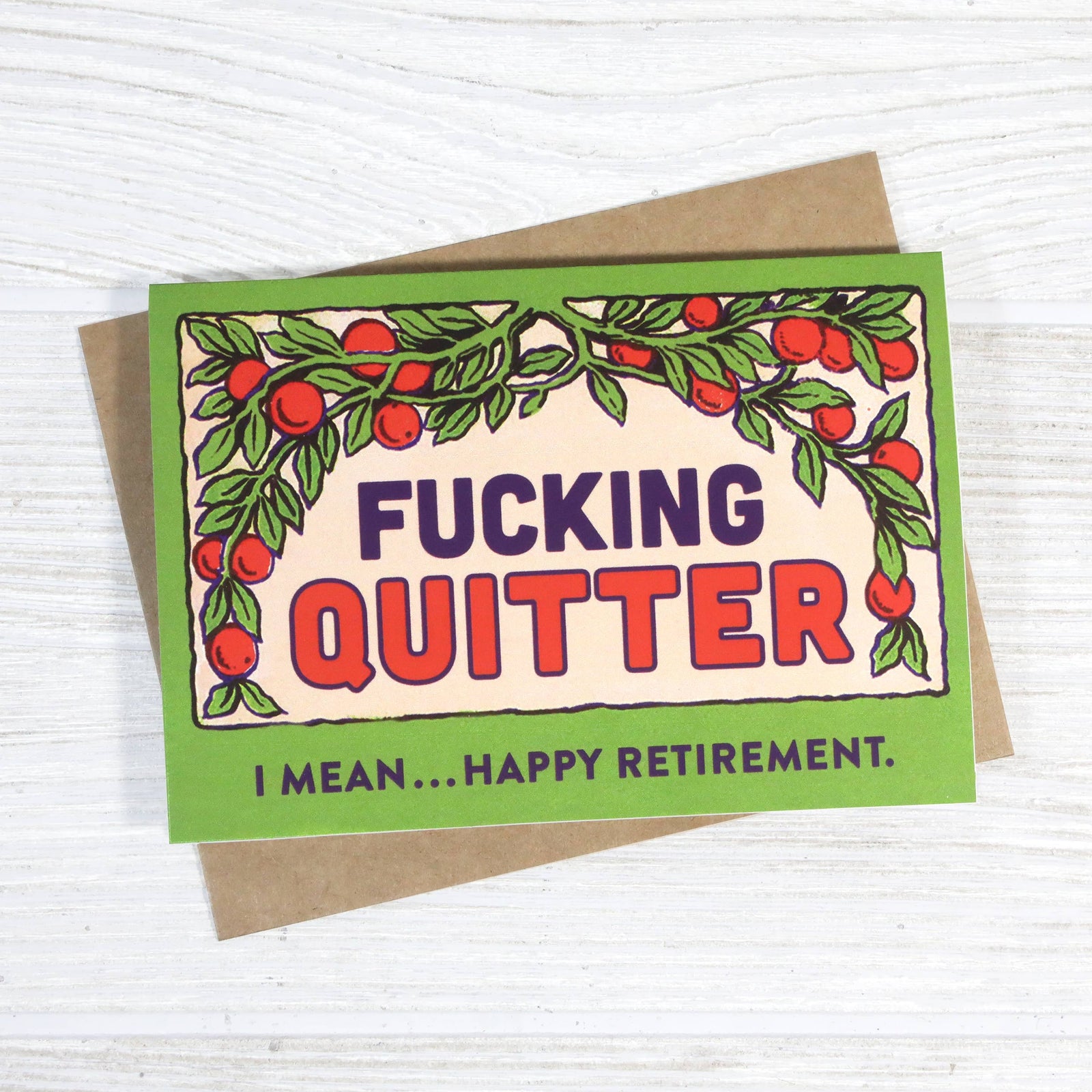 Bad Betty Greeting Co. Cards Funny Happy Retirement Greeting Card - F*cking Quitter