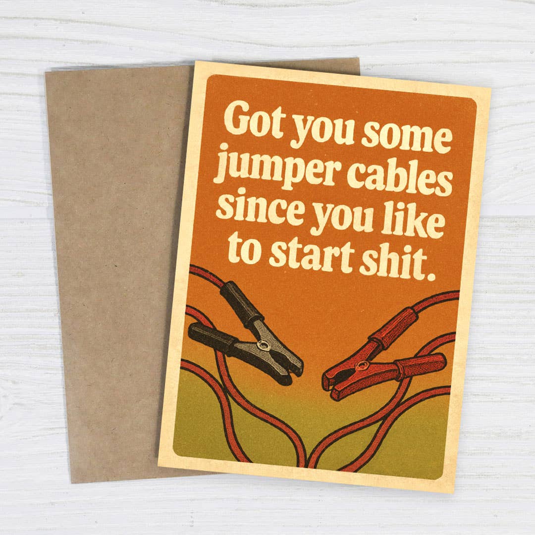 Bad Betty Greeting Co. Cards Jumper Cables Insult – Funny Friendship Card