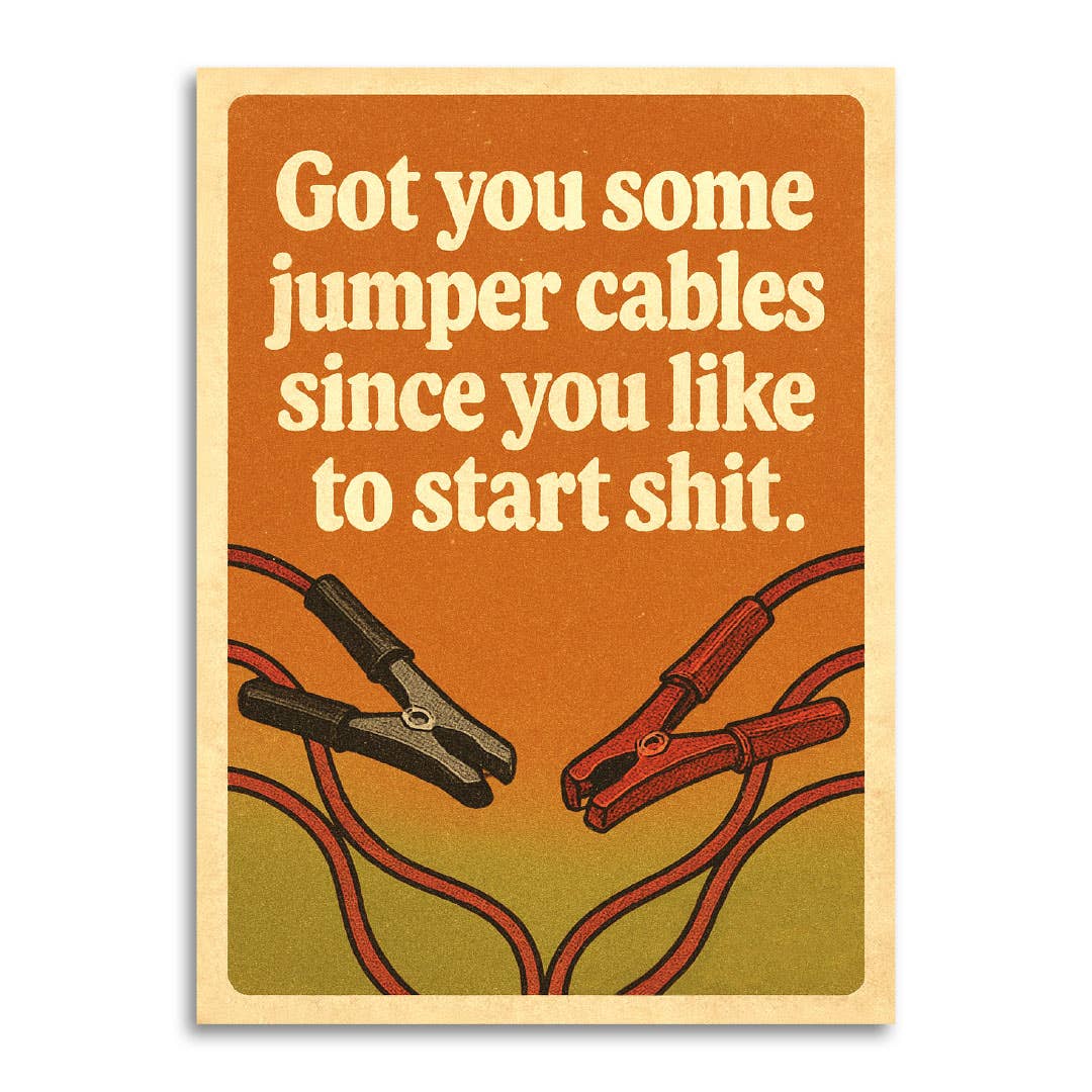 Bad Betty Greeting Co. Cards Jumper Cables Insult – Funny Friendship Card