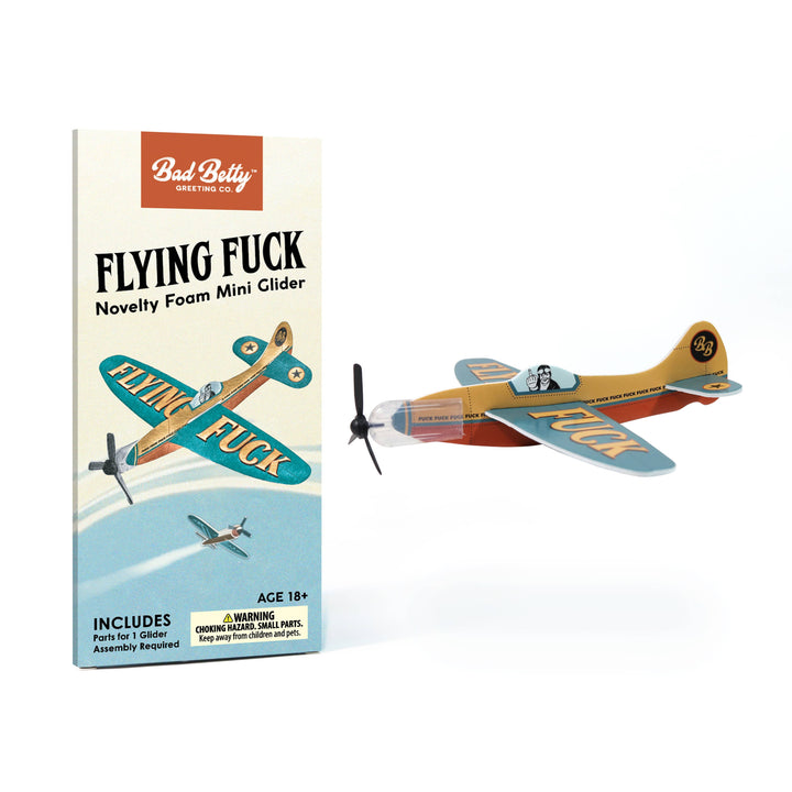 Bad Betty Greeting Co. Cards Novelty Toy Foam Glider Flying F*ck - Funny Gag Gift
