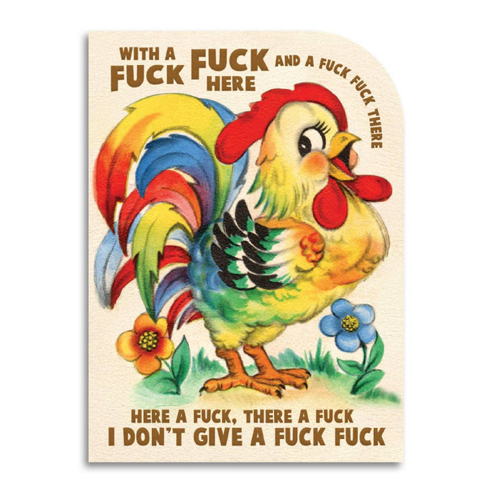 Bad Betty Greeting Co. Cards With a F*ck F*ck Here - Funny Old MacDonald Greeting Card