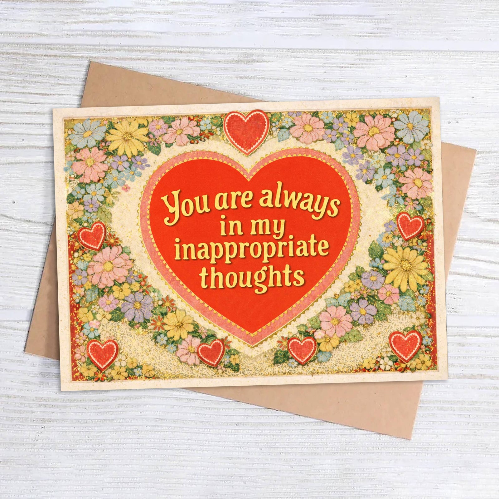 Bad Betty Greeting Co. Cards You Are Always in My Inappropriate Thoughts - Love Card