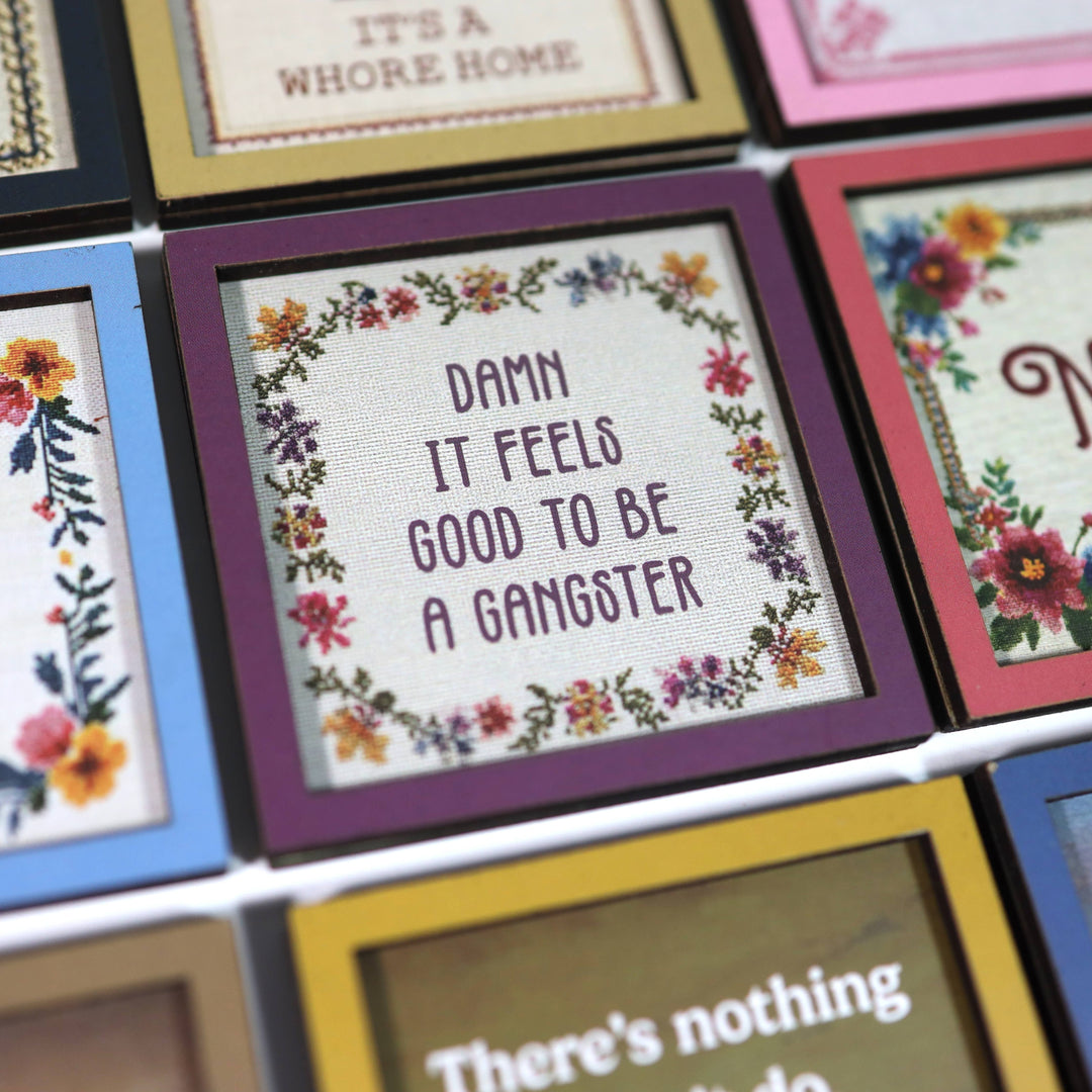 Bad Betty Greeting Co. Gifts Damn It Feels Good to Be a Gangster - Funny Wooden Magnet