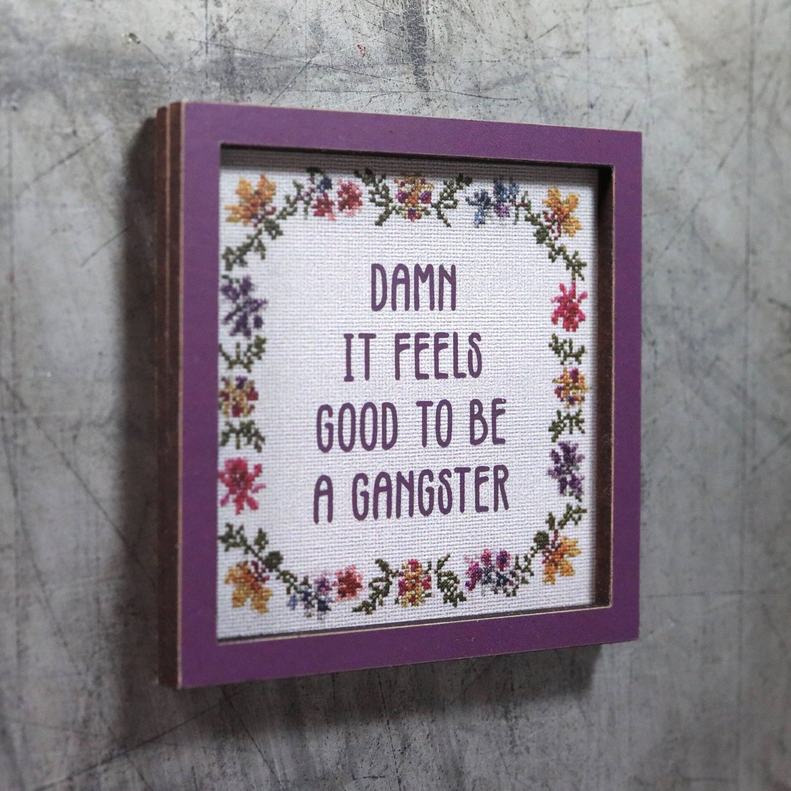 Bad Betty Greeting Co. Gifts Damn It Feels Good to Be a Gangster - Funny Wooden Magnet