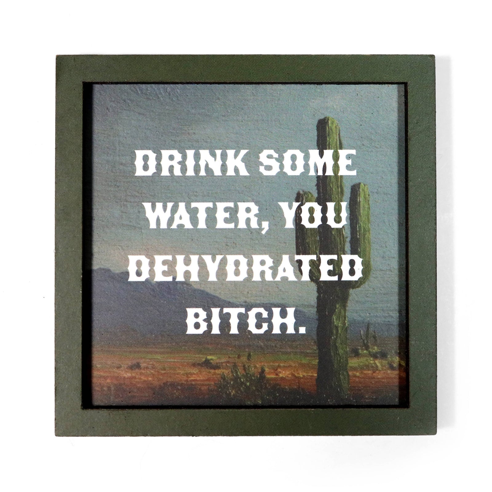 Bad Betty Greeting Co. Gifts Drink Some Water, You Dehydrated Bitch - Funny Wooden Magnet