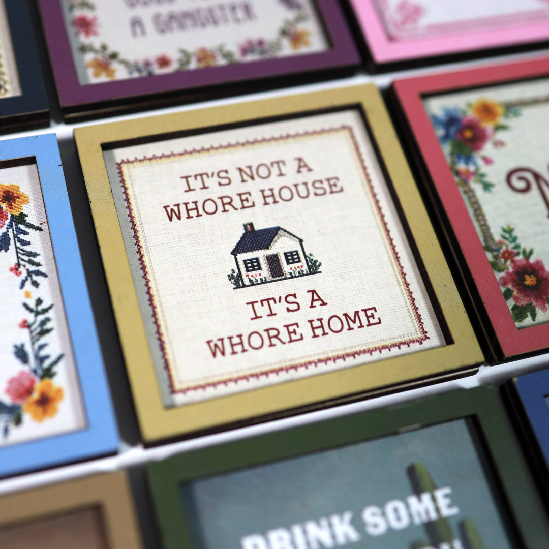 Bad Betty Greeting Co. Gifts It's Not a Whore House. It's a Whore Home - Wooden Magnet