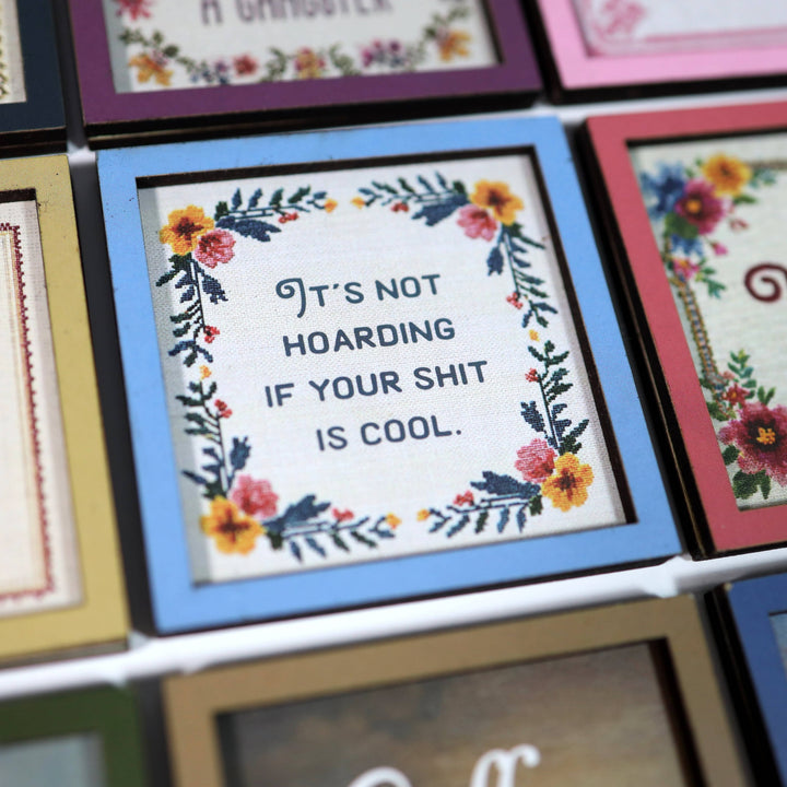 Bad Betty Greeting Co. Gifts It's Not Hoarding If Your Shit Is Cool - Funny Wooden Magnet