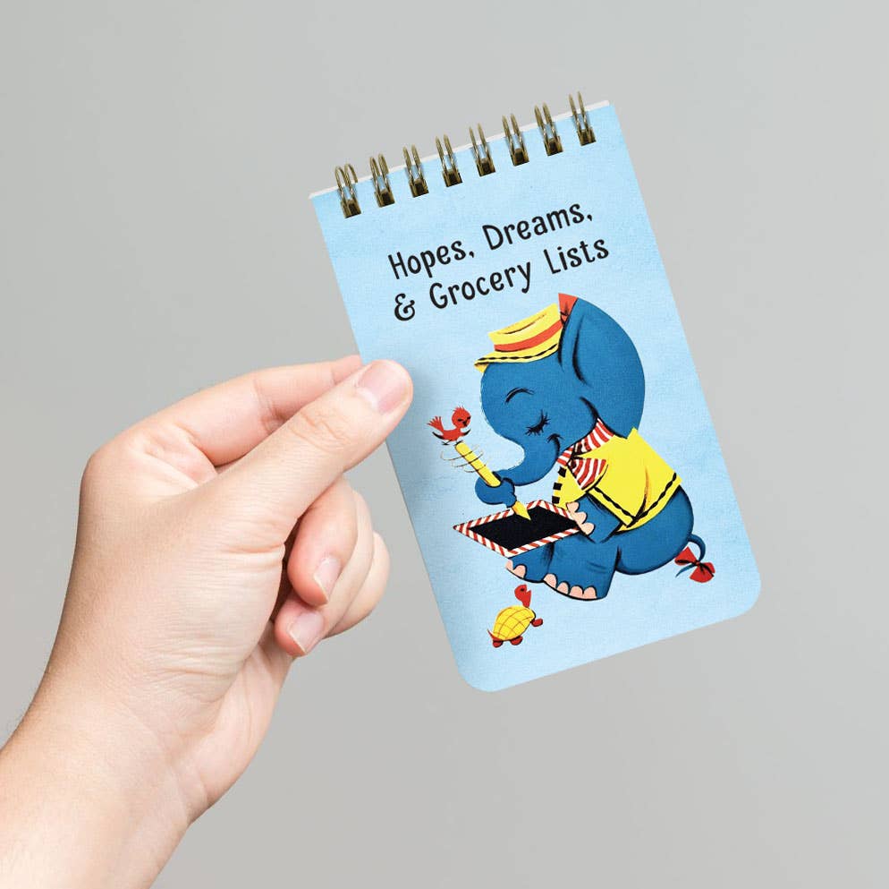 Bad Betty Greeting Co. paper Hopes, Dreams & Grocery Lists - 3x5 Spiral Memo Notepad