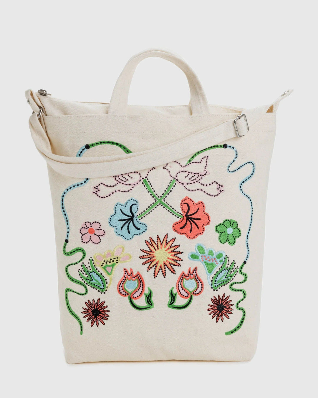 Baggu Bags Embroidered Birds / OS Zip Duck Bag