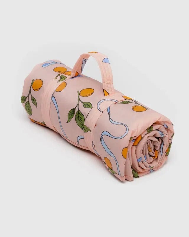 Baggu Blankets Apricots & Ribbons Puffy Picnic Blanket | BAGGU