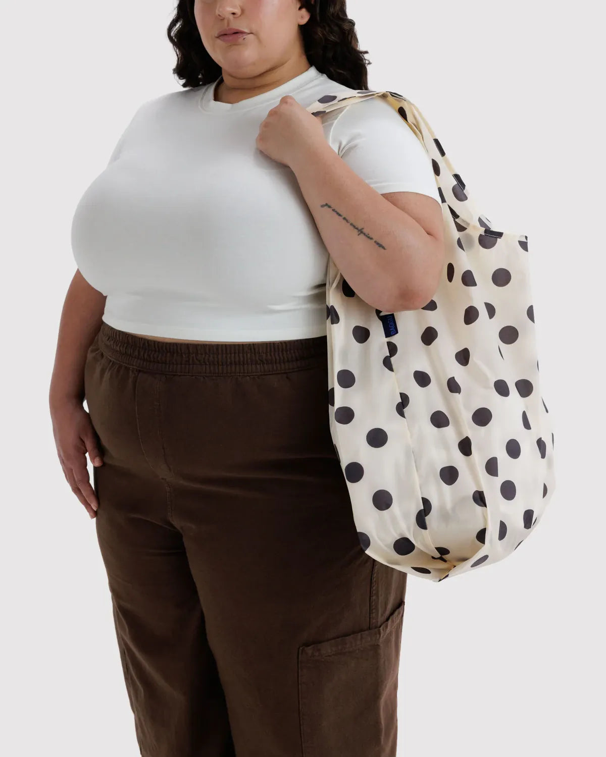 Baggu Fashion Big Baggu | Cream and Black Polka Dot