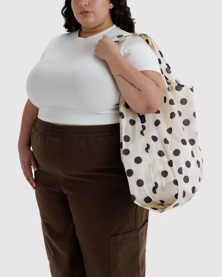 Baggu Fashion Big Baggu | Cream and Black Polka Dot
