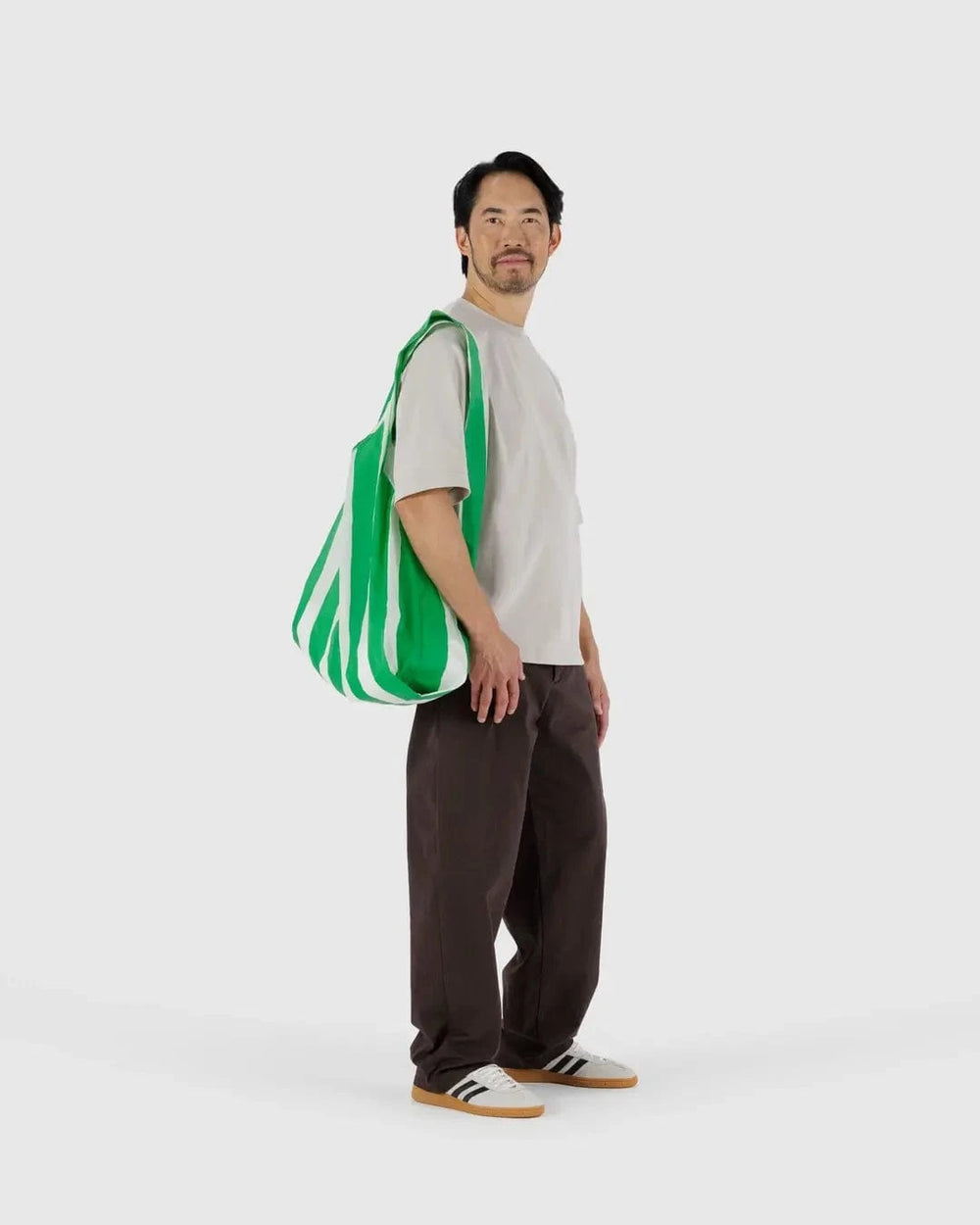 Baggu Fashion Big Baggu | Green Painted Stripe